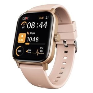 Boat Wave Call 3 Smartwatch 1.83” HD Display with Animated Watch Faces; BT Calling, Functional Crown, Multiple Sports Modes, IP68, HR, SpO2 Monitor, Smart Watches for Men & Women (Spring Blossom)